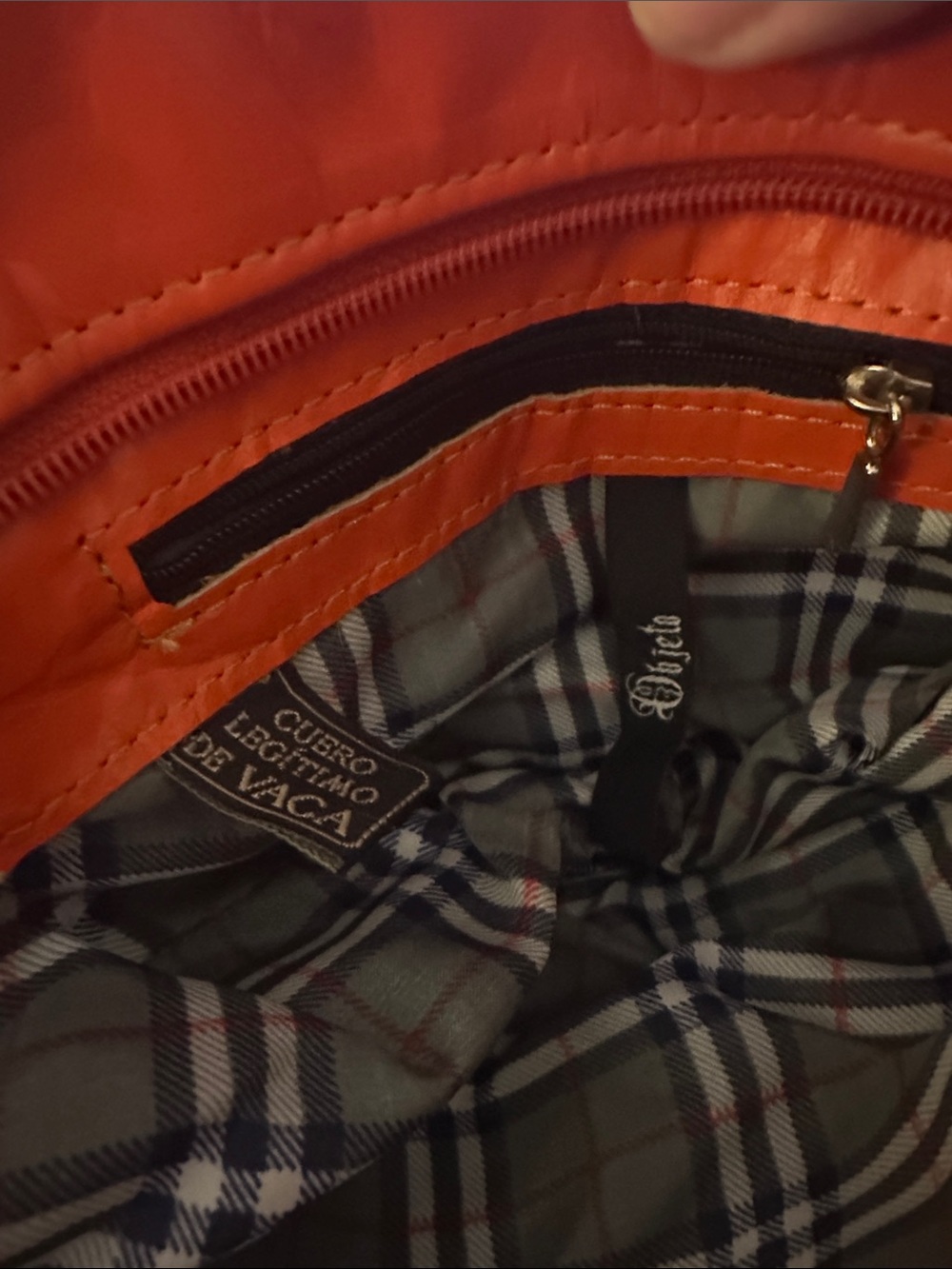 Vintage-Inspired Women’s Bird Motif Shoulder Bag in Orange and Brown - Picture 3 of 4